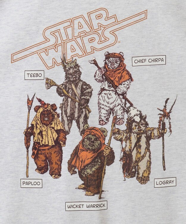 AMERICAN HOLIC 【STAR WARS】Ewok Tシャツ Light Gray Mixture