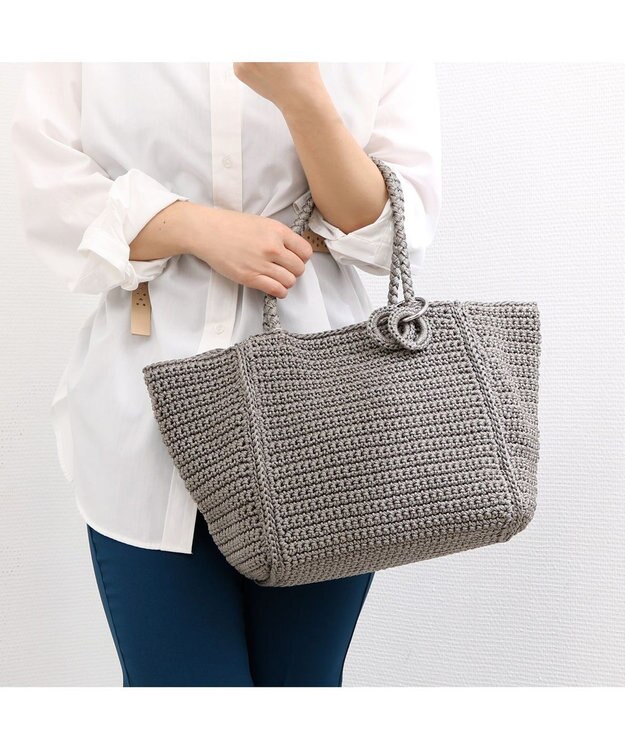 UNBILLION カシュカシュ cachecache / ベーシッククロッシェトート カゴバッグ GY