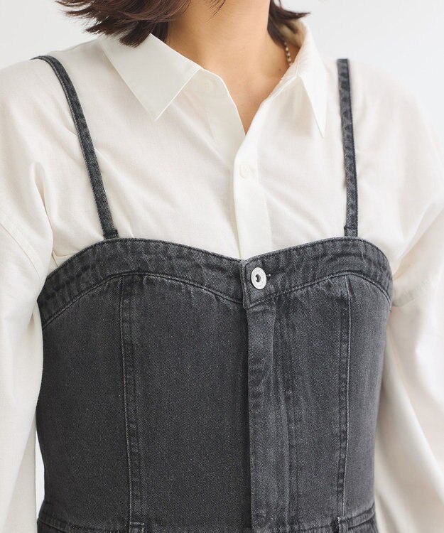 Green Parks ・ＳＵＧＡＲ　ＳＰＯＯＮ　デニムオールインワン Black