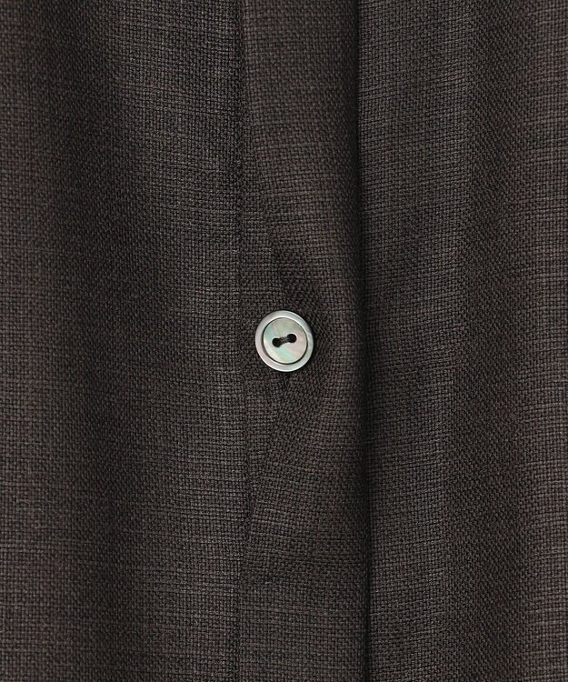 23区 【先行予約】リネンライクグロッシー バンドカラー ブラウス グレー系