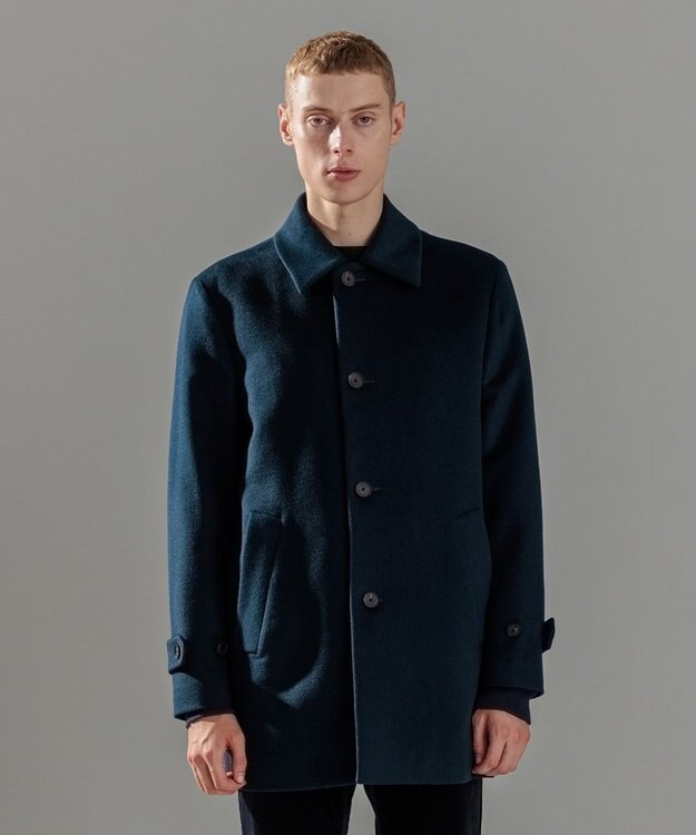JOSEPH HOMME グロッシーウール　バルマカーンコート ネイビー系