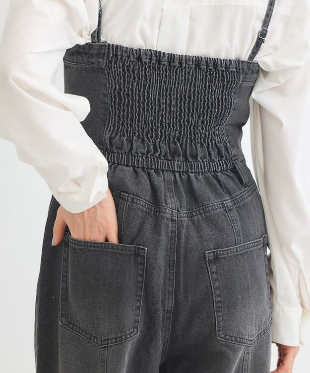 Green Parks ・ＳＵＧＡＲ　ＳＰＯＯＮ　デニムオールインワン Black