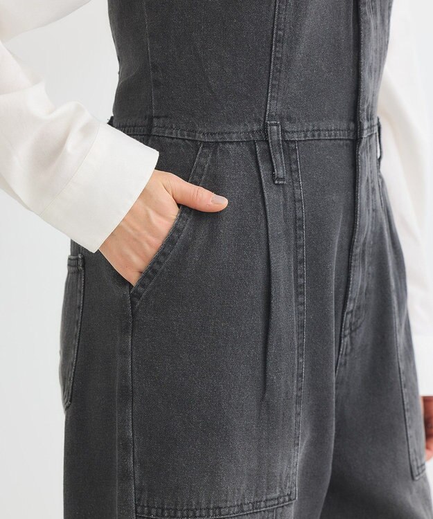 Green Parks ・ＳＵＧＡＲ　ＳＰＯＯＮ　デニムオールインワン Black