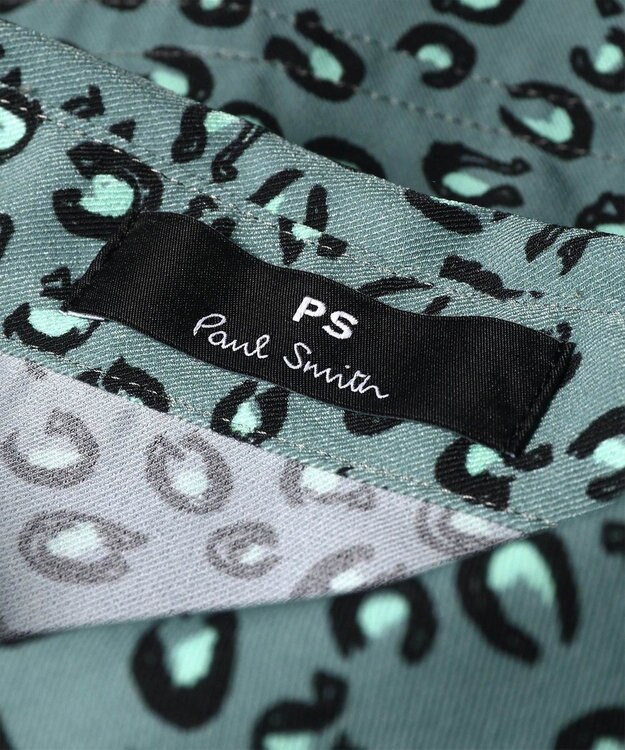 Paul Smith Horseshoe Leopard プリント ブラウス グレイッシュブルー