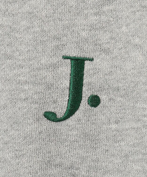 J.PRESS MEN 【WEB限定】J刺繍ハーフジップスウェット ライトグレー系