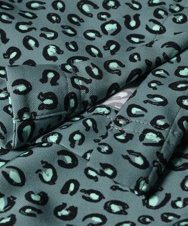 Paul Smith Horseshoe Leopard プリント ブラウス グレイッシュブルー