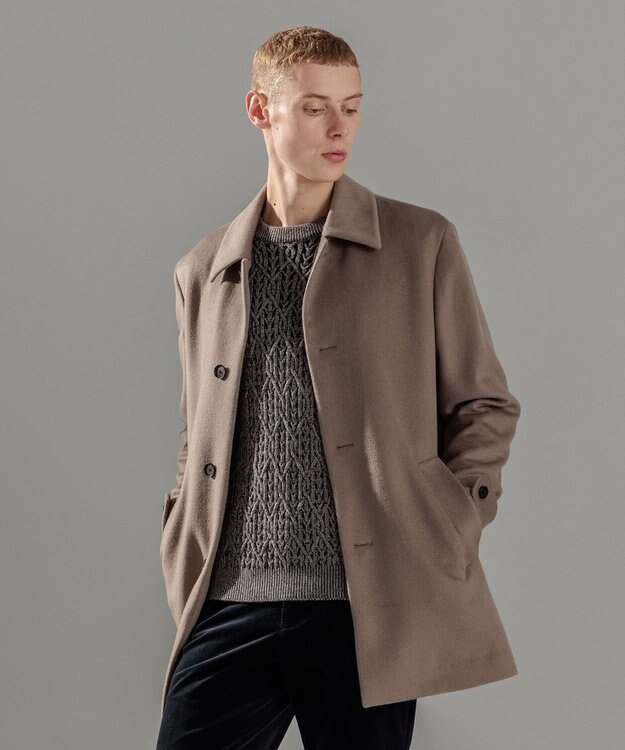JOSEPH HOMME グロッシーウール　バルマカーンコート ベージュ系