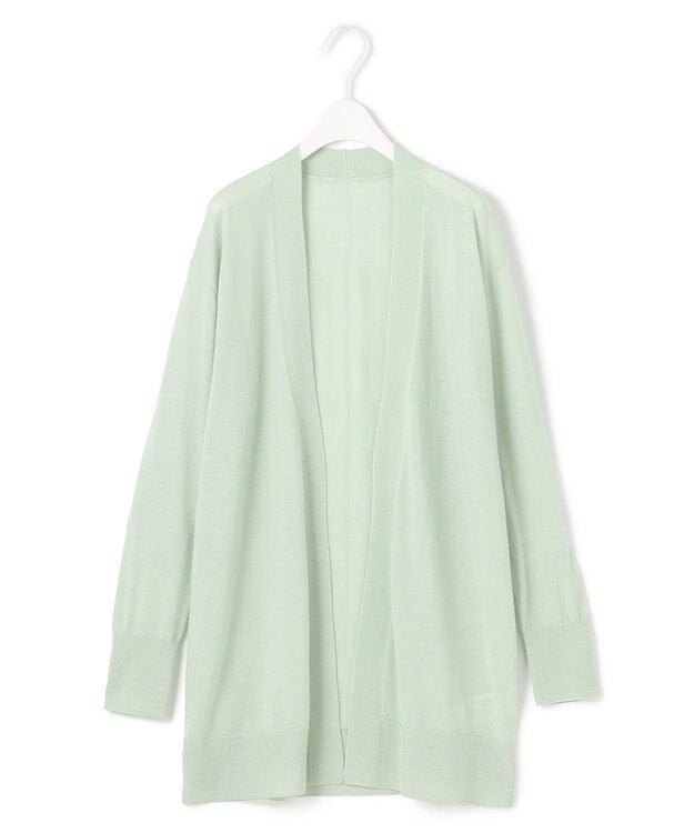 ICB 【洗える】コンパクトウール カーディガン ヘイズグリーン系