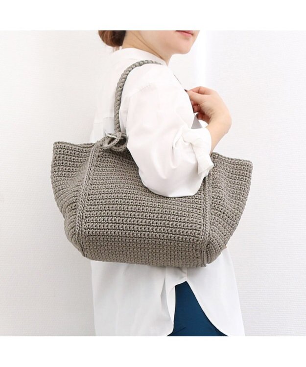 UNBILLION カシュカシュ cachecache / ベーシッククロッシェトート カゴバッグ GY