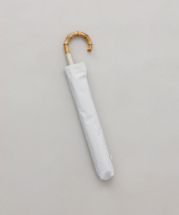 AURORA JILL STUART（ジル スチュアート）プレーン無地 晴雨兼用傘（二 つ折り傘・トップフラット傘） シルバーグレー