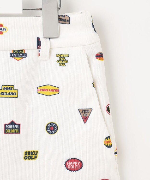 23区GOLF 【WOMEN】【吸水速乾】ステッカープリント スカート ホワイト系5