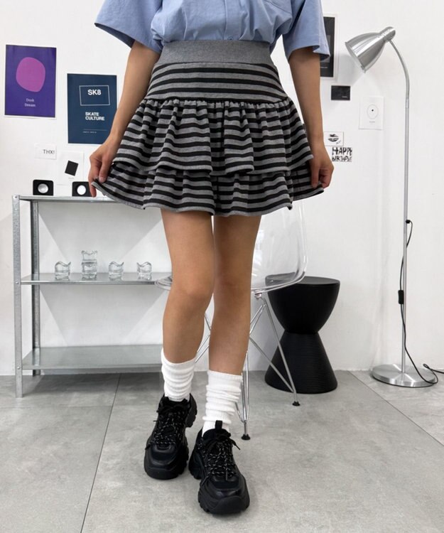 WEGO コードMIXスニーカー ブラック