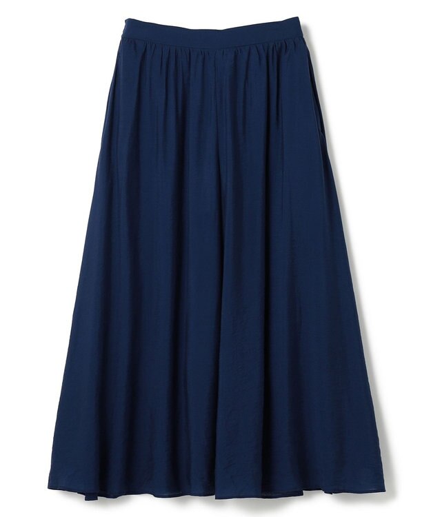 UNFILO ヴィンテージシアー ギャザーワイドパンツ ブルー