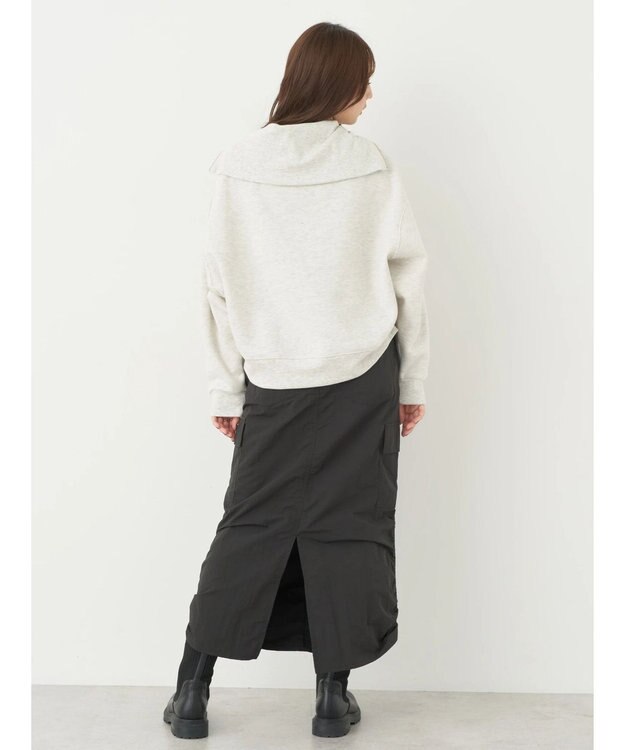 earth music&ecology ハーフＺＩＰ裏起毛プルオーバー Oatmeal