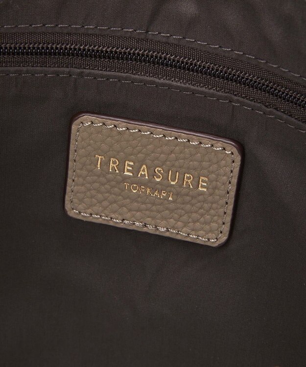TOPKAPI 【TREASURE TOPKAPI】ストライプベルト・レザー2wayショルダーバッグ グレージュ
