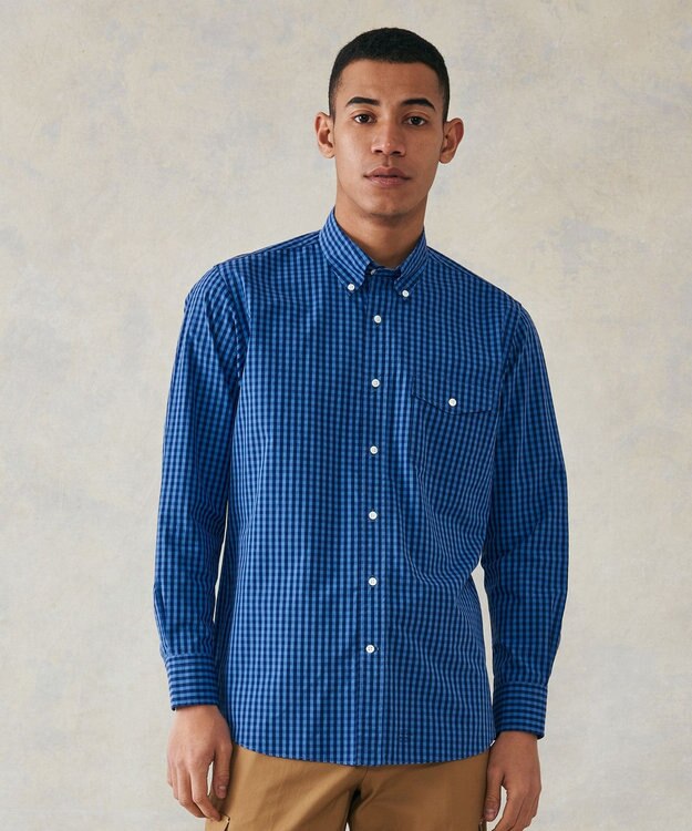 J.PRESS MEN ポプリンストライプシャツ/B.D ブルー系3