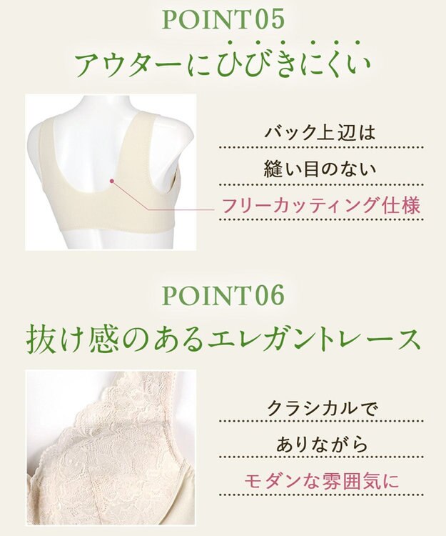 Wing ノンワイヤーブラ 着脱しやすい つけごこちがラク まるみのあるシルエット 【着脱らくらくブラ】 3Lまで対応 大きいサイズ NB4040 ウイング／ワコール ベージュ