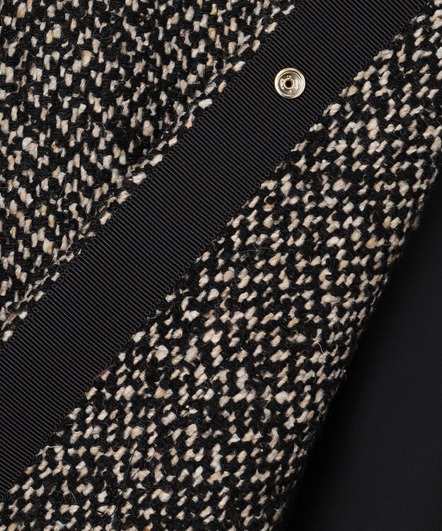 自由区 MANTECOツイード コクーンシルエットコート ベージュ系8