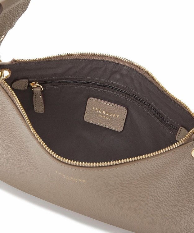 TOPKAPI 【TREASURE TOPKAPI】ストライプベルト・レザー2wayショルダーバッグ グレージュ