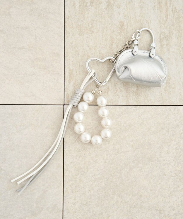 YECCA VECCA バッグパールチャーム Silver