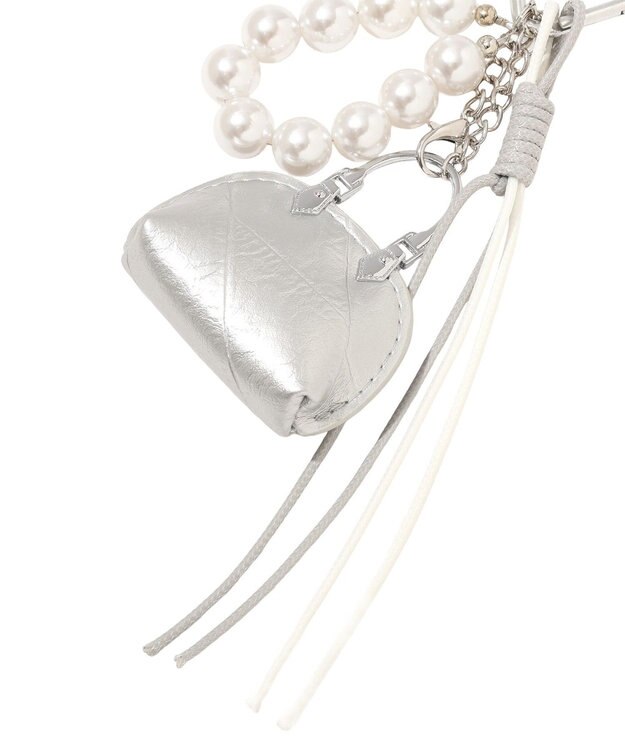 YECCA VECCA バッグパールチャーム Silver