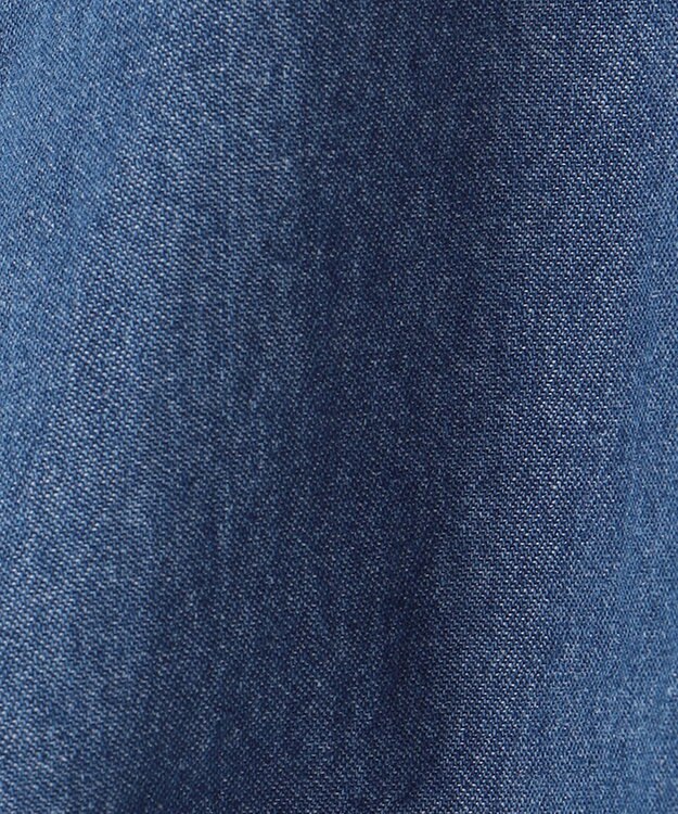 ANY KIDS 裾 ロゴ刺繍 スカパン デニムブルー