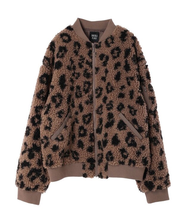 Green Parks ・Ｄｏｕｂｌｅ　Ｆｌａｇｓ　　ボアブルゾン Leopard