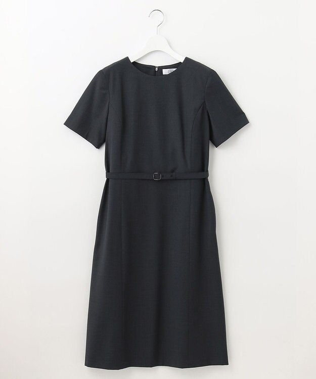 J.PRESS LADIES BAHARIYE フレアー ワンピース ネイビー系