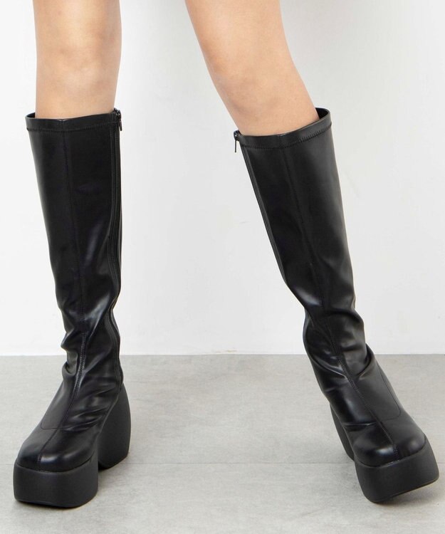 厚底ウェッジソールロングブーツ / WEGO | ファッション通販