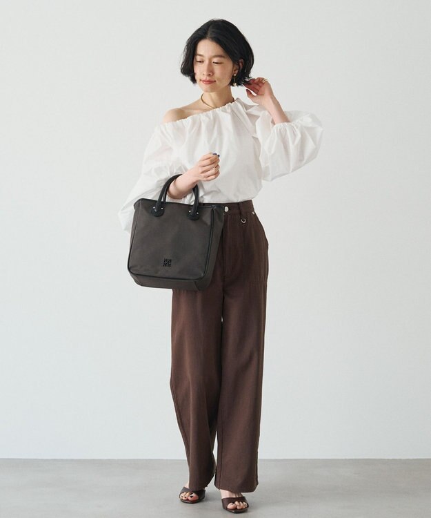 russet コーデュラナイロンスクエアトートバッグ(CE-1750) D.Brown