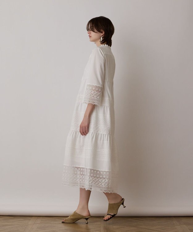 GRACE CONTINENTAL レースコンビワンピース ホワイト