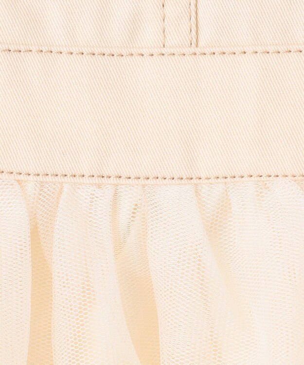 ANY KIDS チュール付き ジャンパースカート エクリュ