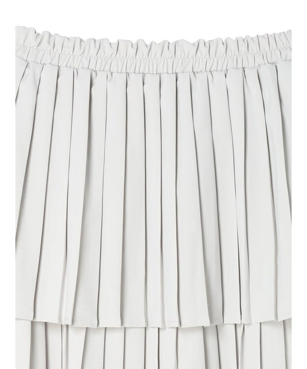 earth music&ecology ミックスプリーツティアードスカート Gray