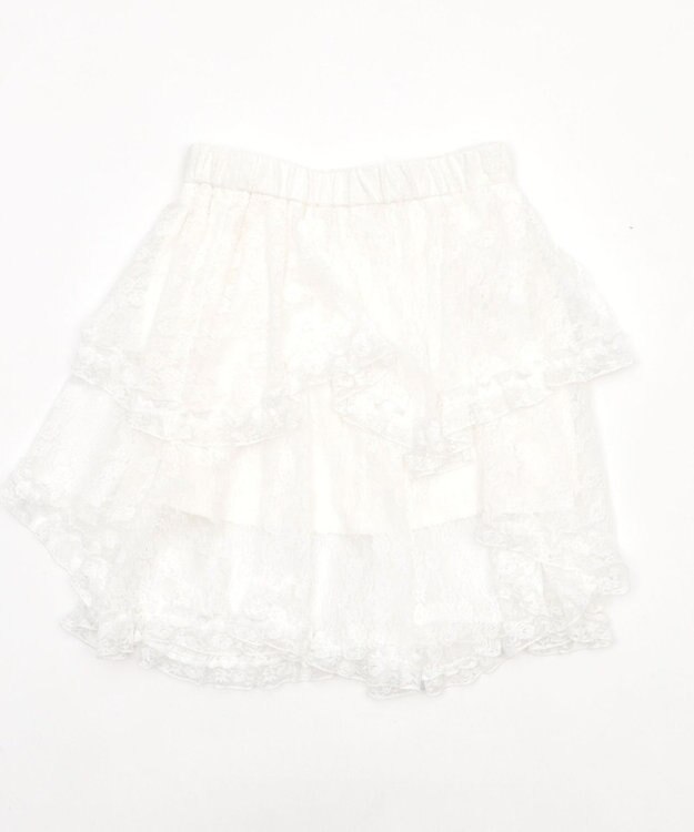 WEGO イレヘムレースミニスカート ホワイト