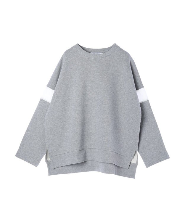 AMERICAN HOLIC 異素材ショルダー切り替えスウェット2 Light Gray Mixture