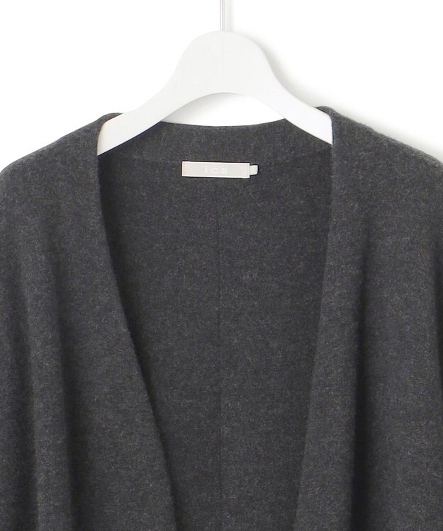 ICB L ミルドウール ロングカーディガン チャコール系