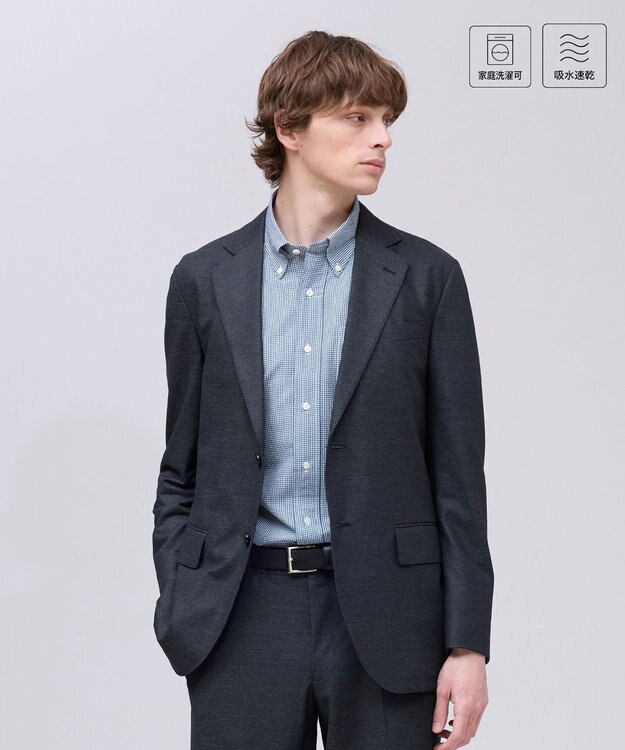 J.PRESS MEN 夏に嬉しい6つの高機能【J.PRESS-POOL WOOL】【セットアップ対応】ジャージーセットアップ ジャケット