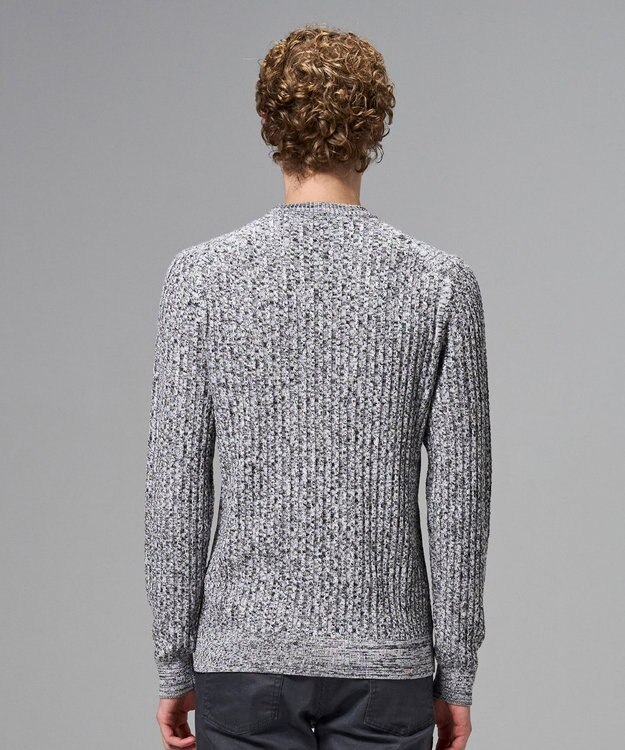 JOSEPH HOMME 【新柄】シルクバルキー クルーネックニット ライトグレー系