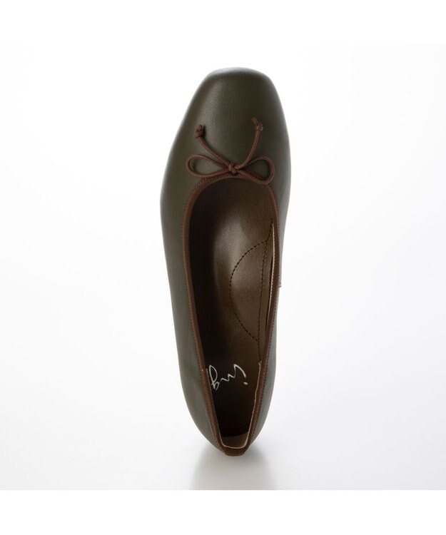 ing <ing>【３E】ワンポイントバレエシューズ カーキコンビ