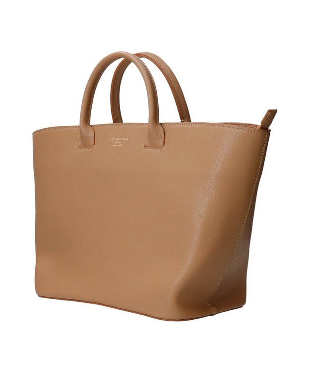 INTER-CHAUSSURES 【CHRISTIAN VILLA】ラージサイズレザーハンドバッグ オーク