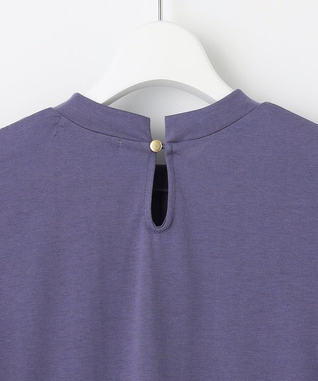 Feroux 【UVケア】スタンドカラーフレアスリーブ Ｔシャツ パープル系