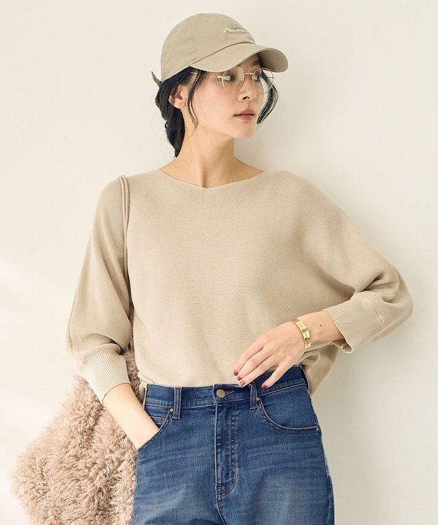 ANY ラメガーターニット ベージュ