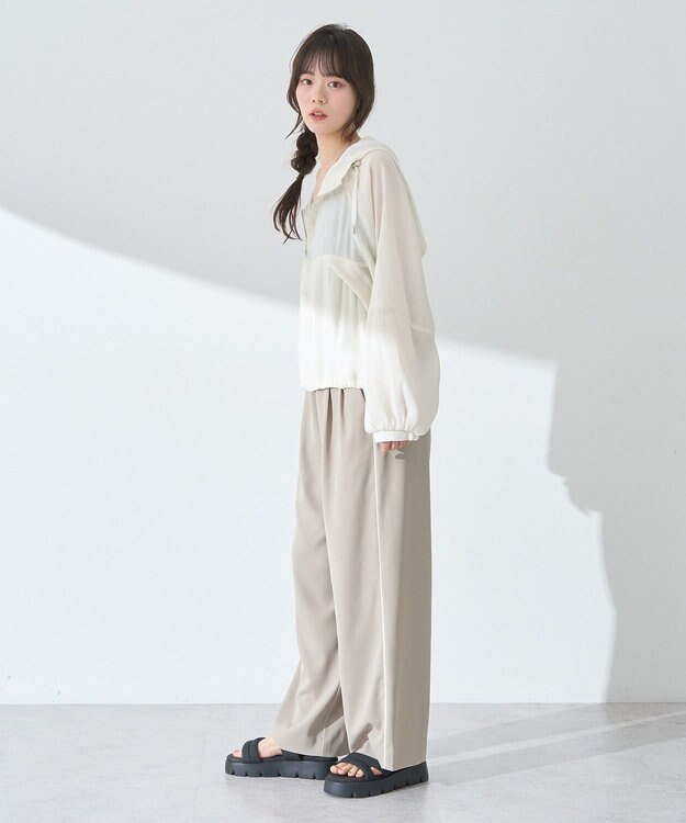 earth music&ecology シアージップパーカー Ivory