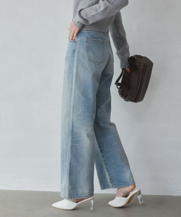 WEGO 【XS～Lサイズ展開/美脚】ストレートデニムパンツ デニム淡加工色