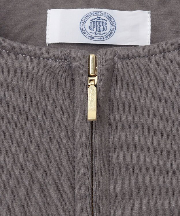 J.PRESS LADIES 【洗える】ダンボールジャージー ブルゾン グレー系