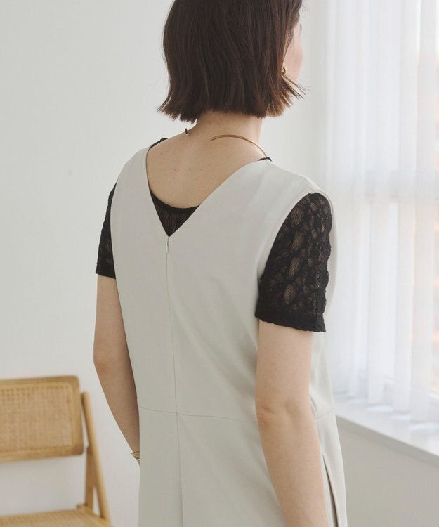 WEGO 【ANGIE VINTAGE】Vネックオールインワン ホワイトアイボリー