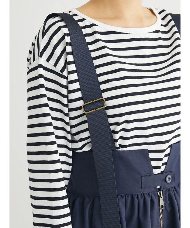 Green Parks ・Ｄｏｕｂｌｅ　Ｆｌａｇｓサスペンダーミリタリースカート Navy