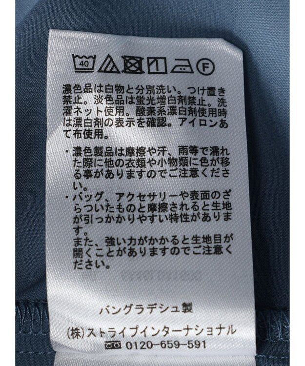 Green Parks 胸元レースフレンチスリーブブラウス Blue