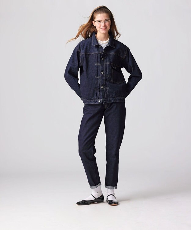 LENO BRENDA BIG TRUCKER JACKET《UNISEX》オーバーサイズデニムブルゾン INDIGO
