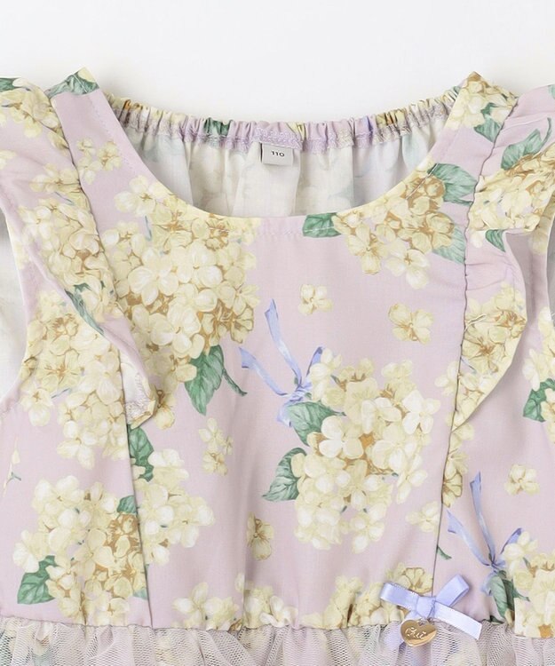 ANY KIDS アジサイ ワンピース ラベンダー系